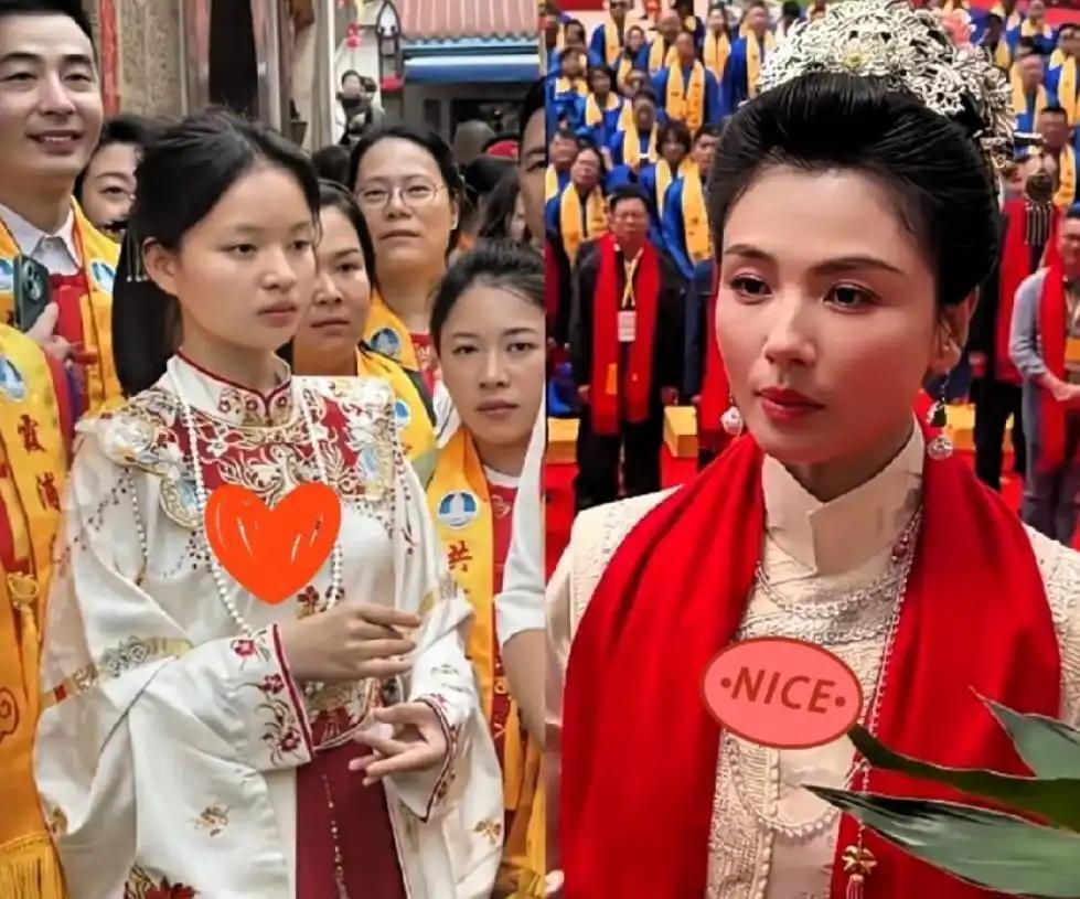 不比不知道，一比吓一跳，刘涛的“妈祖”和湛江的”小妈祖”一比较，这立马就看出问题