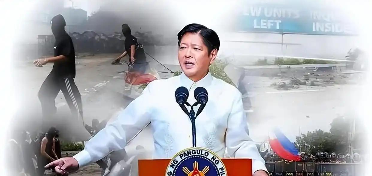 菲律宾彻底反水！民众围堵美使馆，焚烧美旗狂喊滚出去，小马科斯跪麻了麻烦看官老