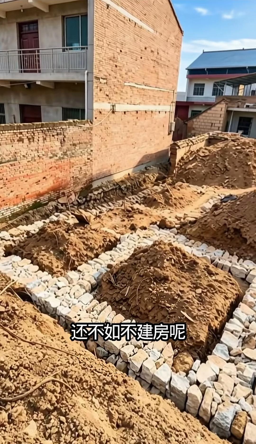 用毛石砌墙基，房子会出现开裂下沉的情况吗？下墙脚既不用红砖，也不采用钢筋混凝土