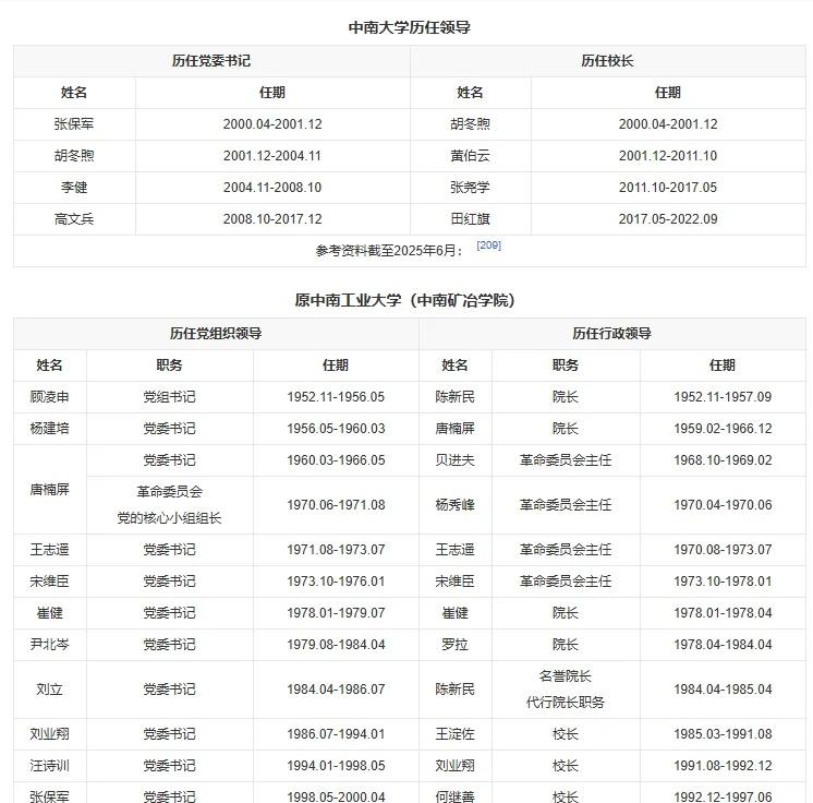 中南大学历任领导四处臻选高校大学研究生选导师高校工作者联系导师大学