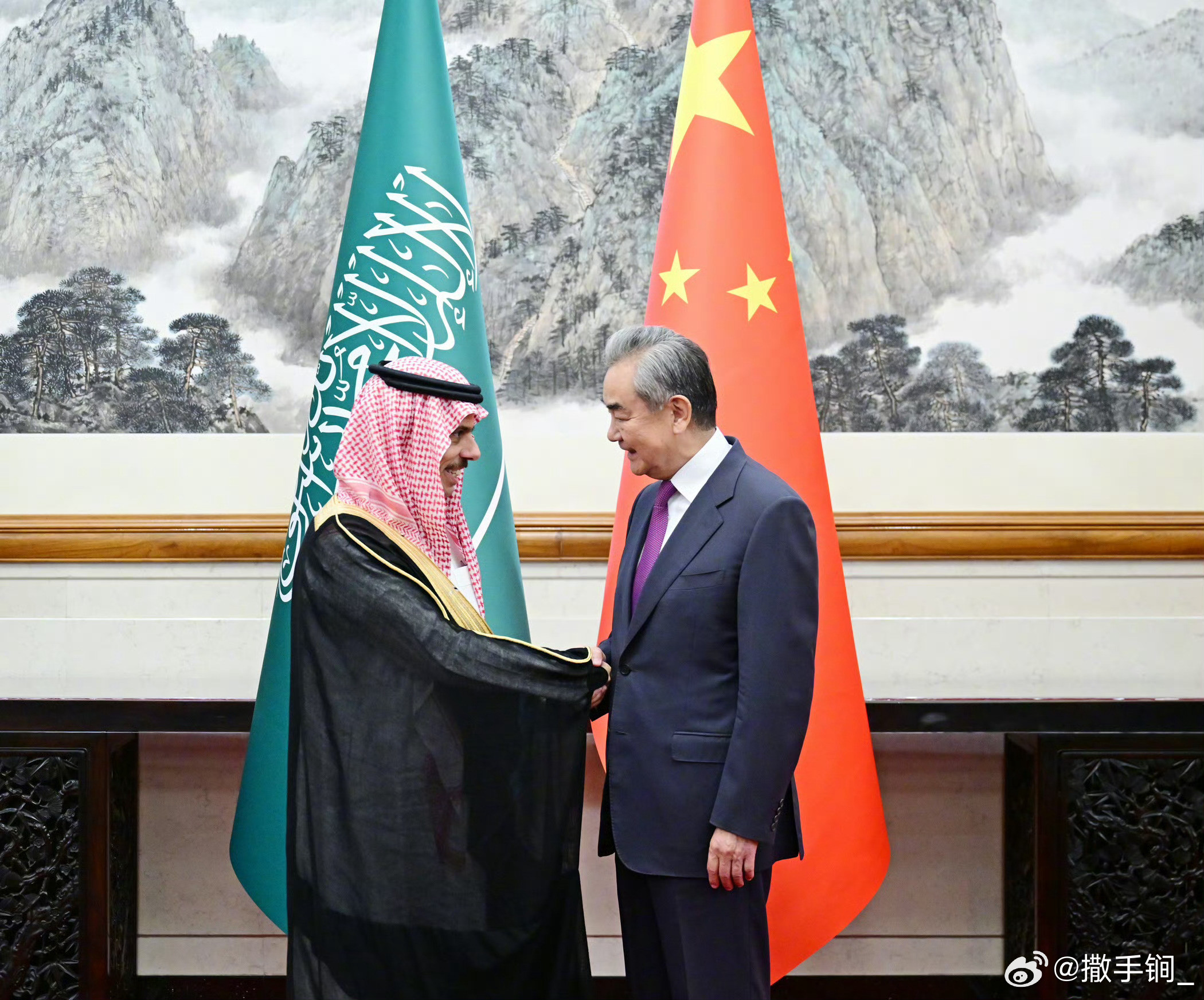 王外长会见沙特外交大臣