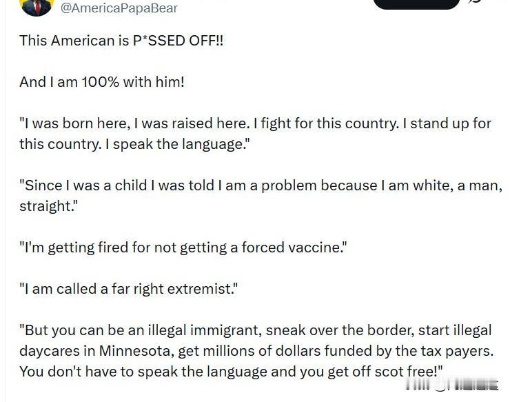 这位土生土长美国人怒了：“我生在这里，也长在这里。我为这个国家而战，我为这个国