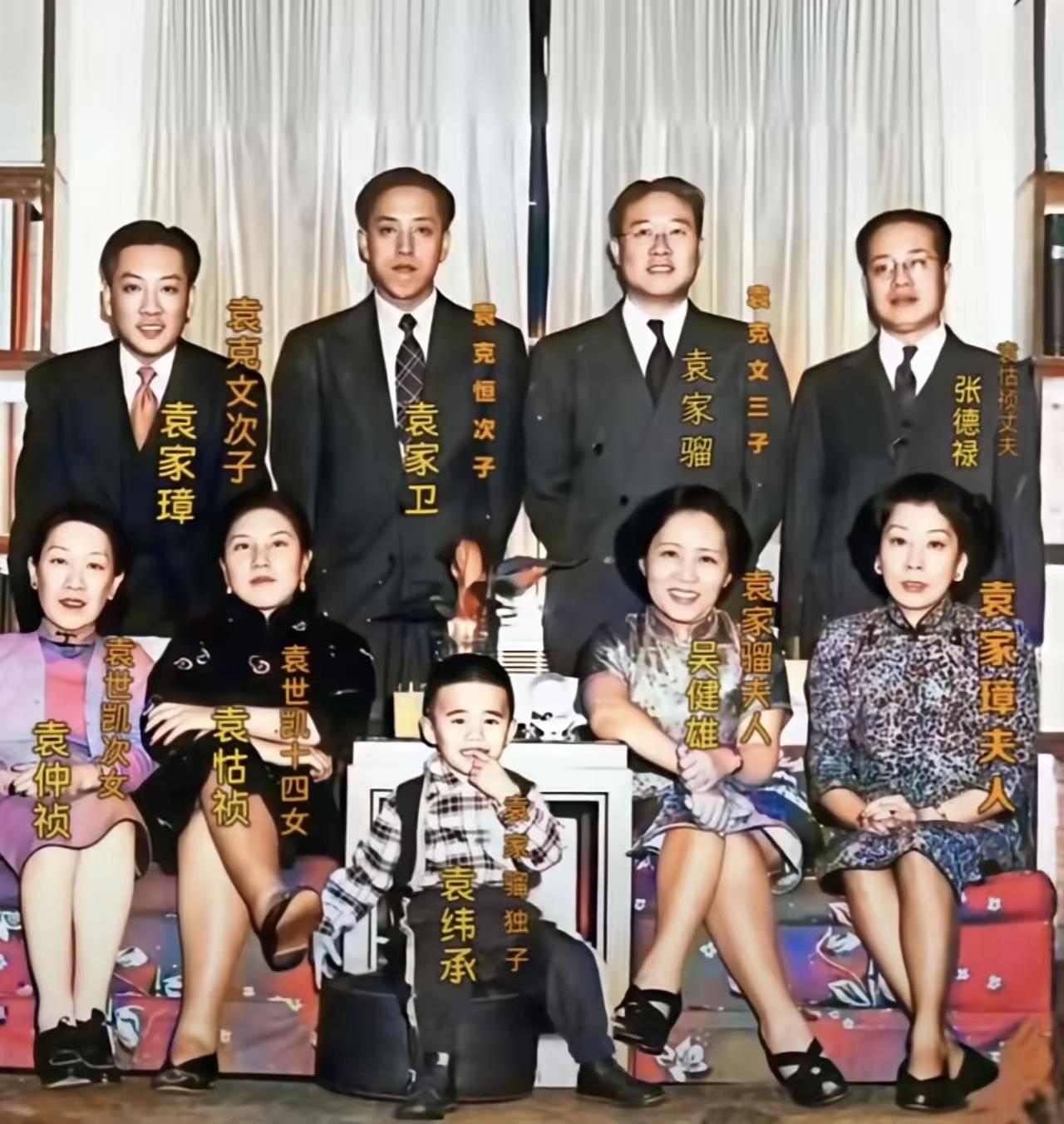 王铎：袁世凯后人在美国相会这是大总统袁世凯的后人在美国合影。时间是1949年。