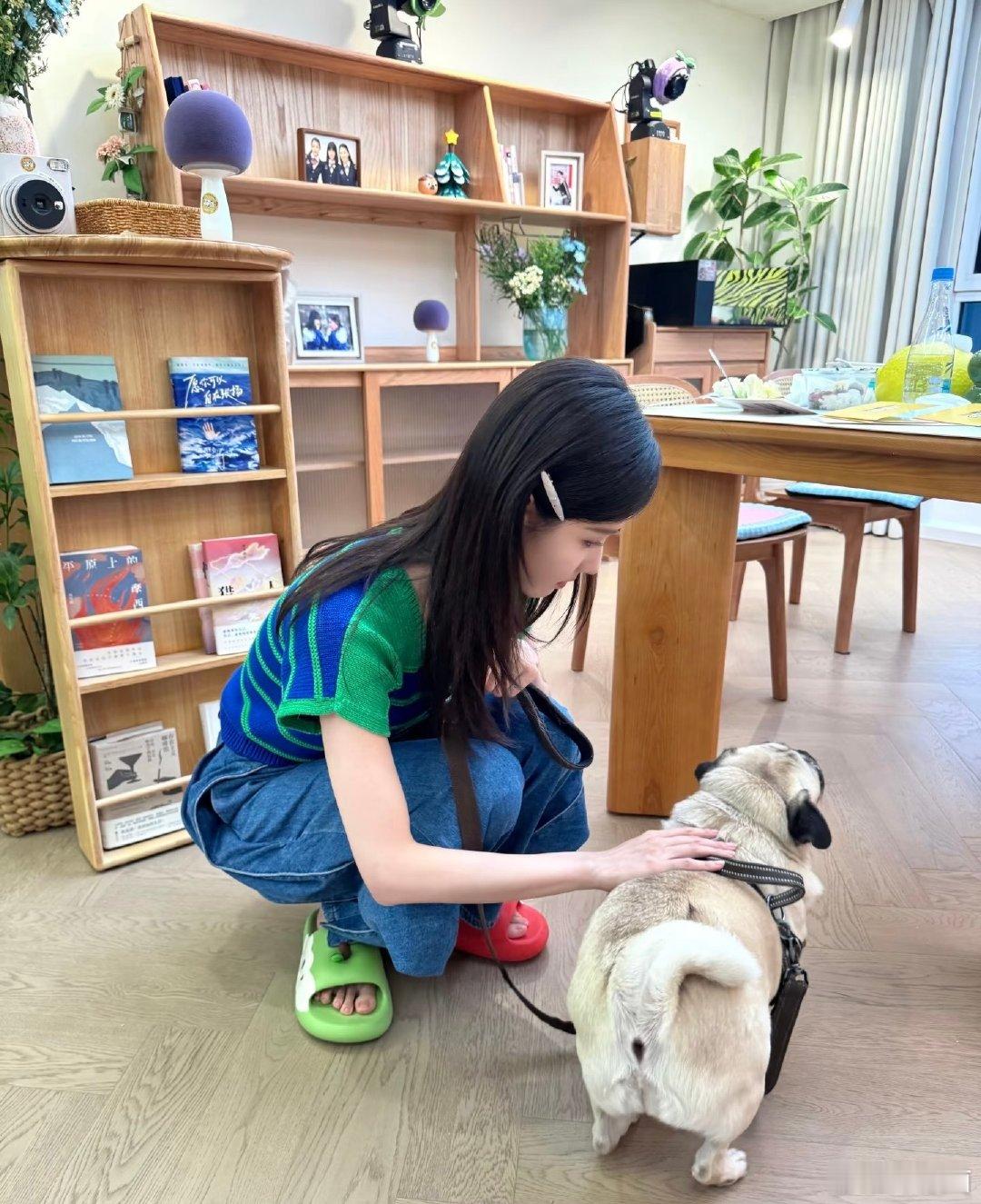 陈都灵的拖鞋是两个颜色哈哈哈哈好可爱