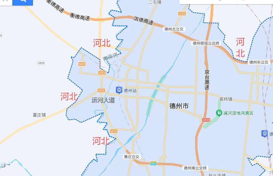 省界变迁限制下的德州城区版图与发展困境德州城区向西、向北不远便