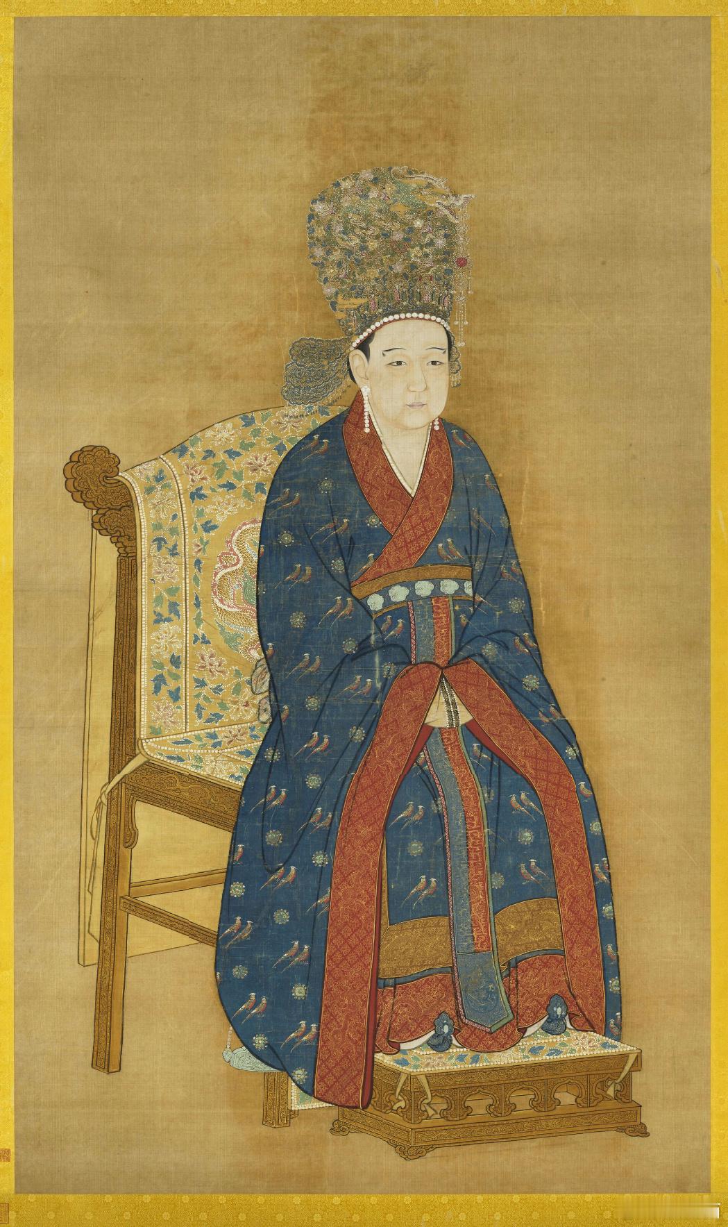 宋宁宗后坐像，台北故宫博物院/藏宋宁宗后（1162-1232），原本不知姓氏，年