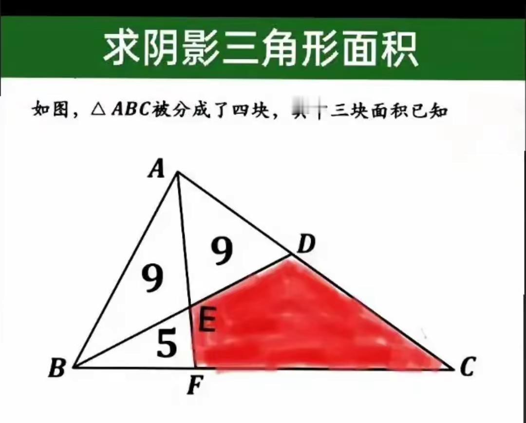 求阴影三角形面积