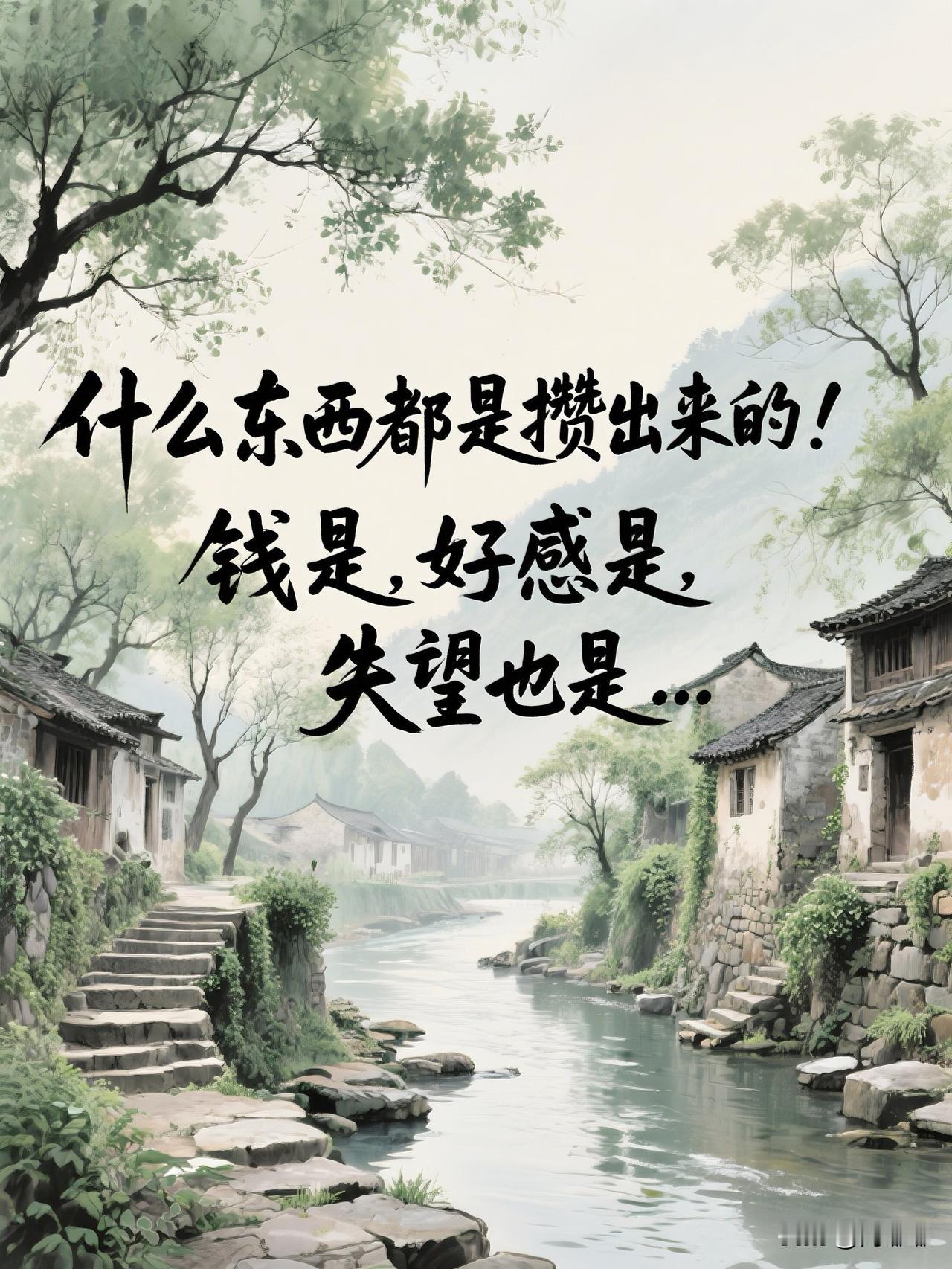 什么东西都是攒出来的！钱是，好感是，失望也是。[祈祷]我看到不少新闻消息，说有些