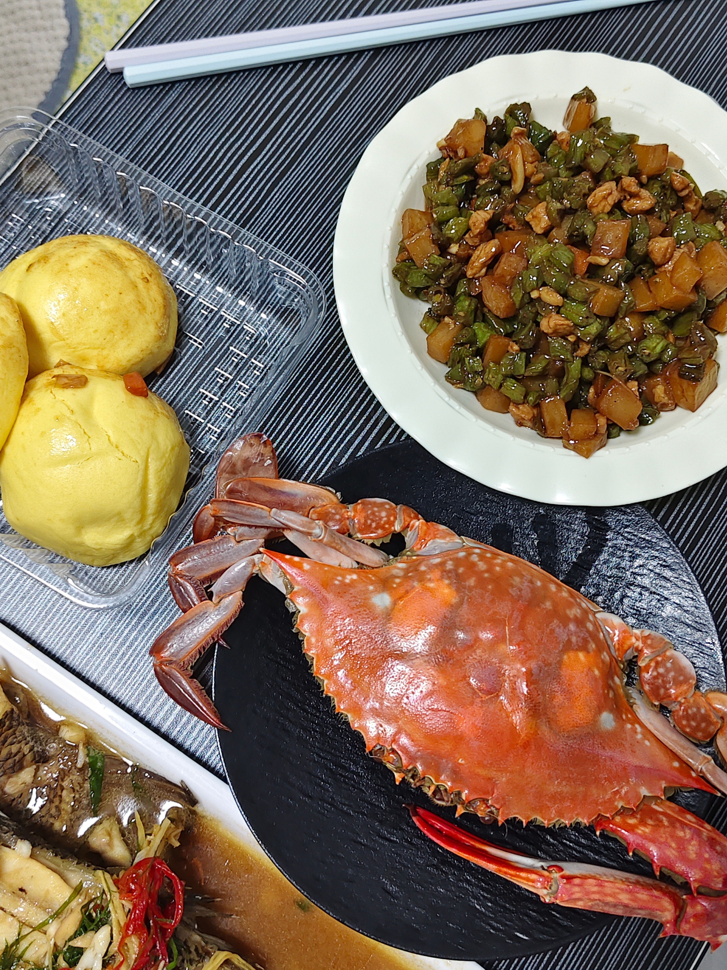 今天加班，打包的剩菜剩饭[单身狗][单身狗]​​​
