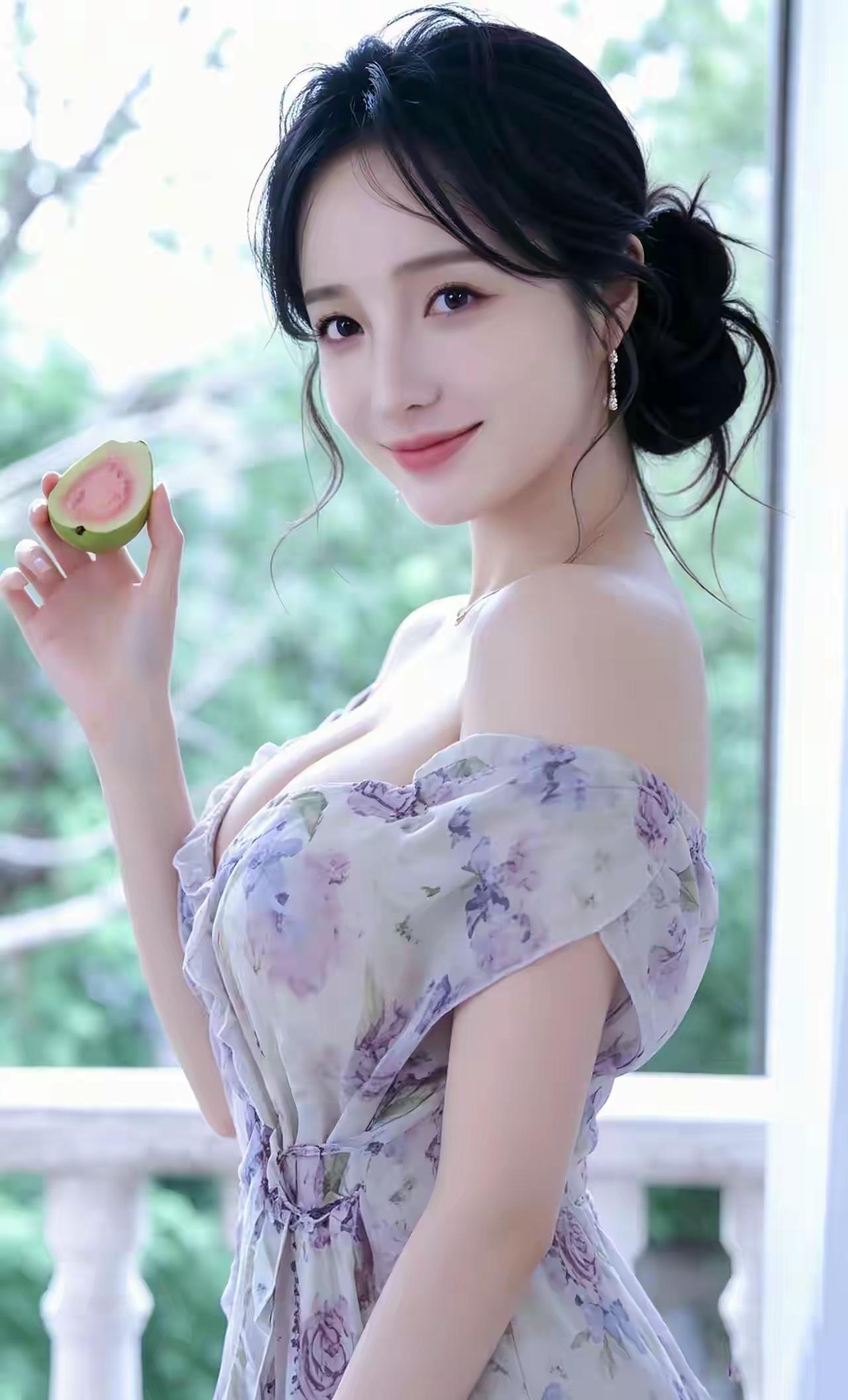甜美可人，绿意盎然，甜美笑容，清新自然。