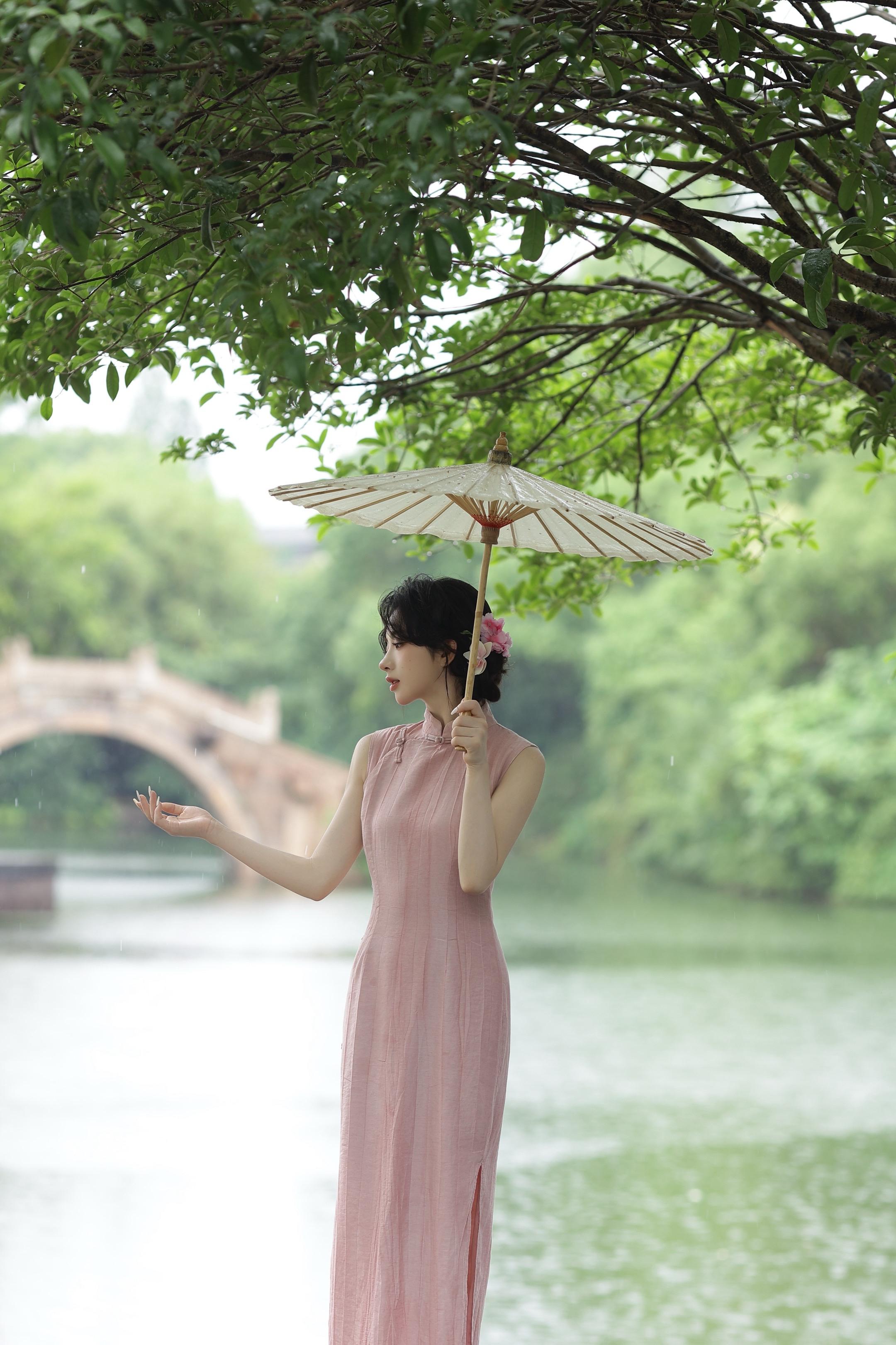 江南烟雨。