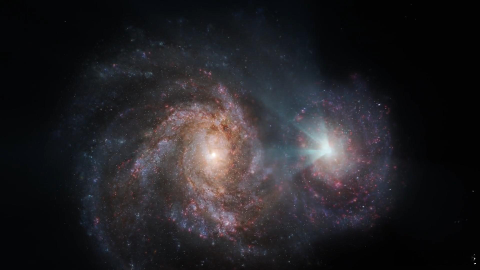 （CNN）天文学家首次发现两个星系正在进行深空“决斗”。研究人员利用近四年来地面