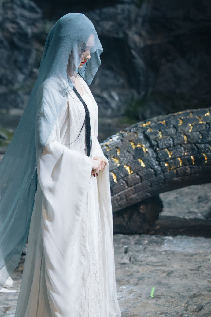 素影轻摇曼舞，月华似纱染雾，我轻轻揽起一身清辉，让它落入衣袖之中。陈都灵月鳞绮