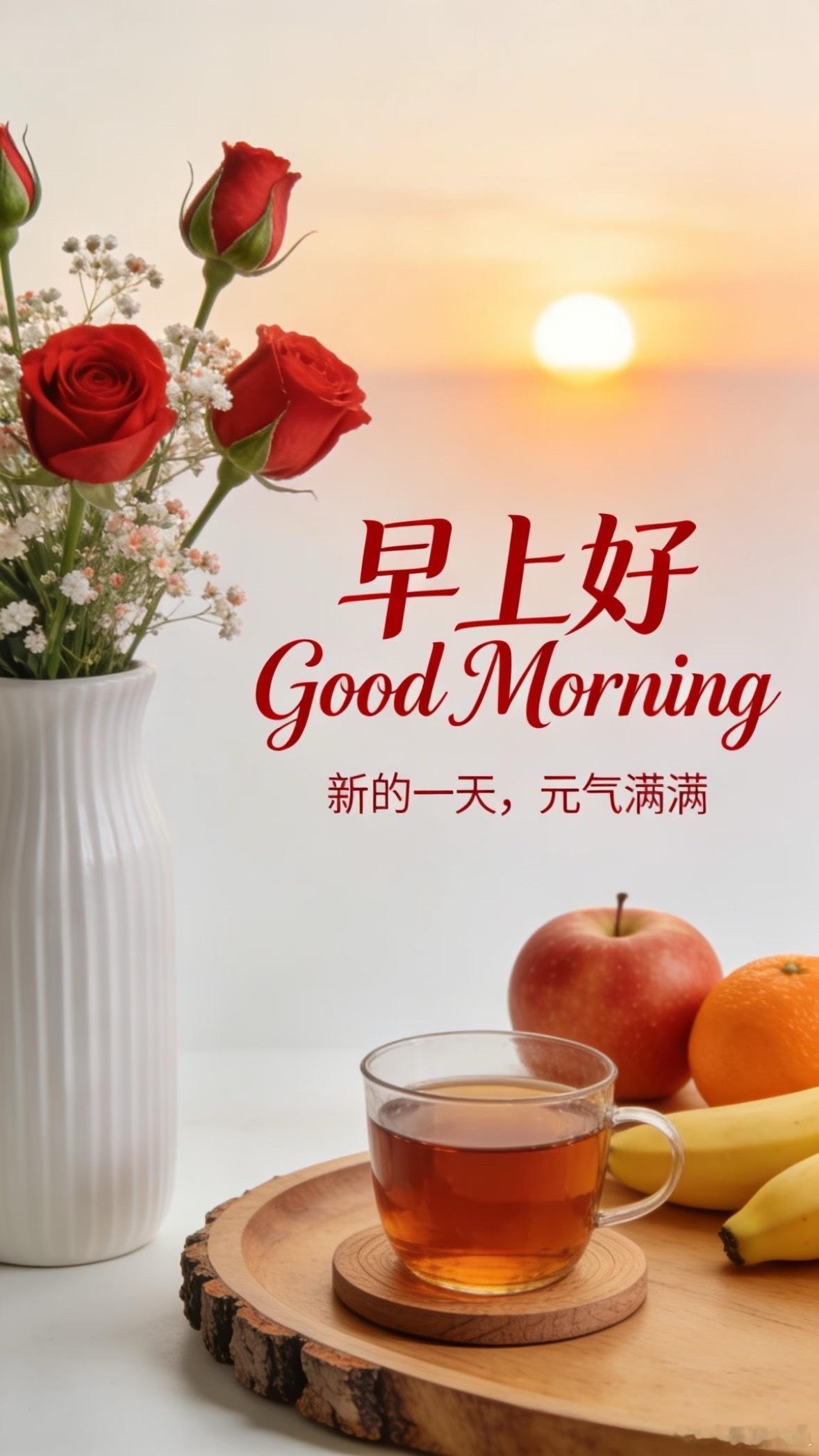 早安心语每天都是最好的一天，迎着太阳，向阳而生新的一天，元气满满