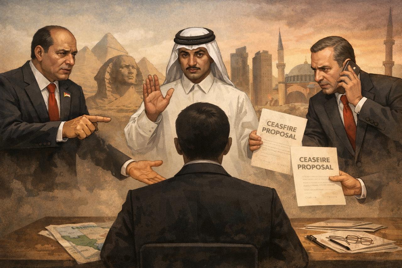 据阿拉伯语媒体中东报1月1日的报道，埃及、卡塔尔和土耳其向真主党发出最后通牒，要