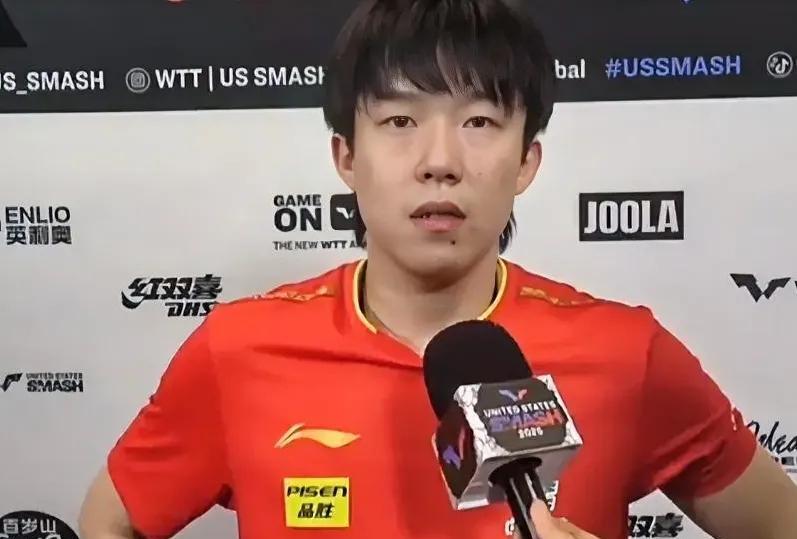 王楚钦战胜李尚洙，采访体现北大硕士水平！一，姿态放低。楚钦说赛前想过，两