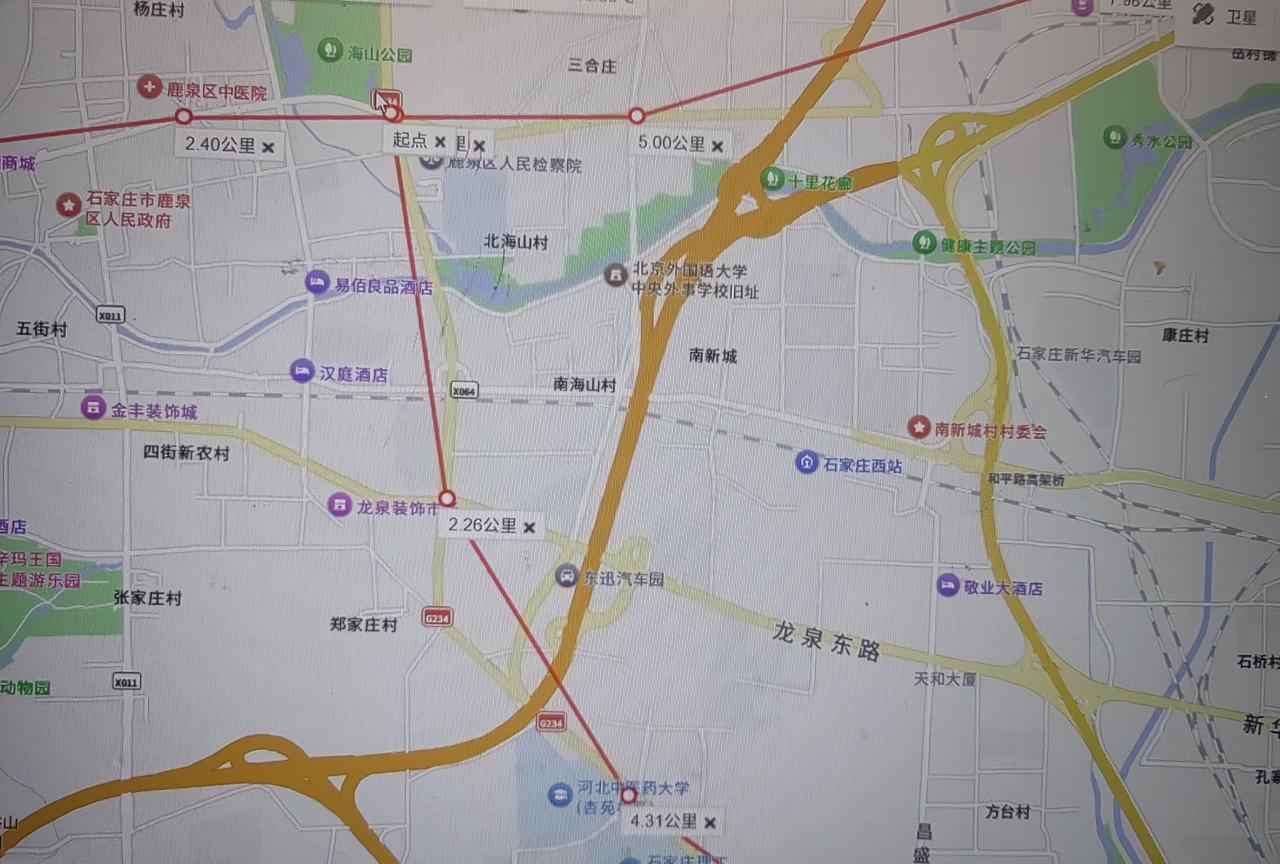 石家庄地铁4号线自制规划图线路名称：石家庄地铁4号线起止点：海山公园-柳源路