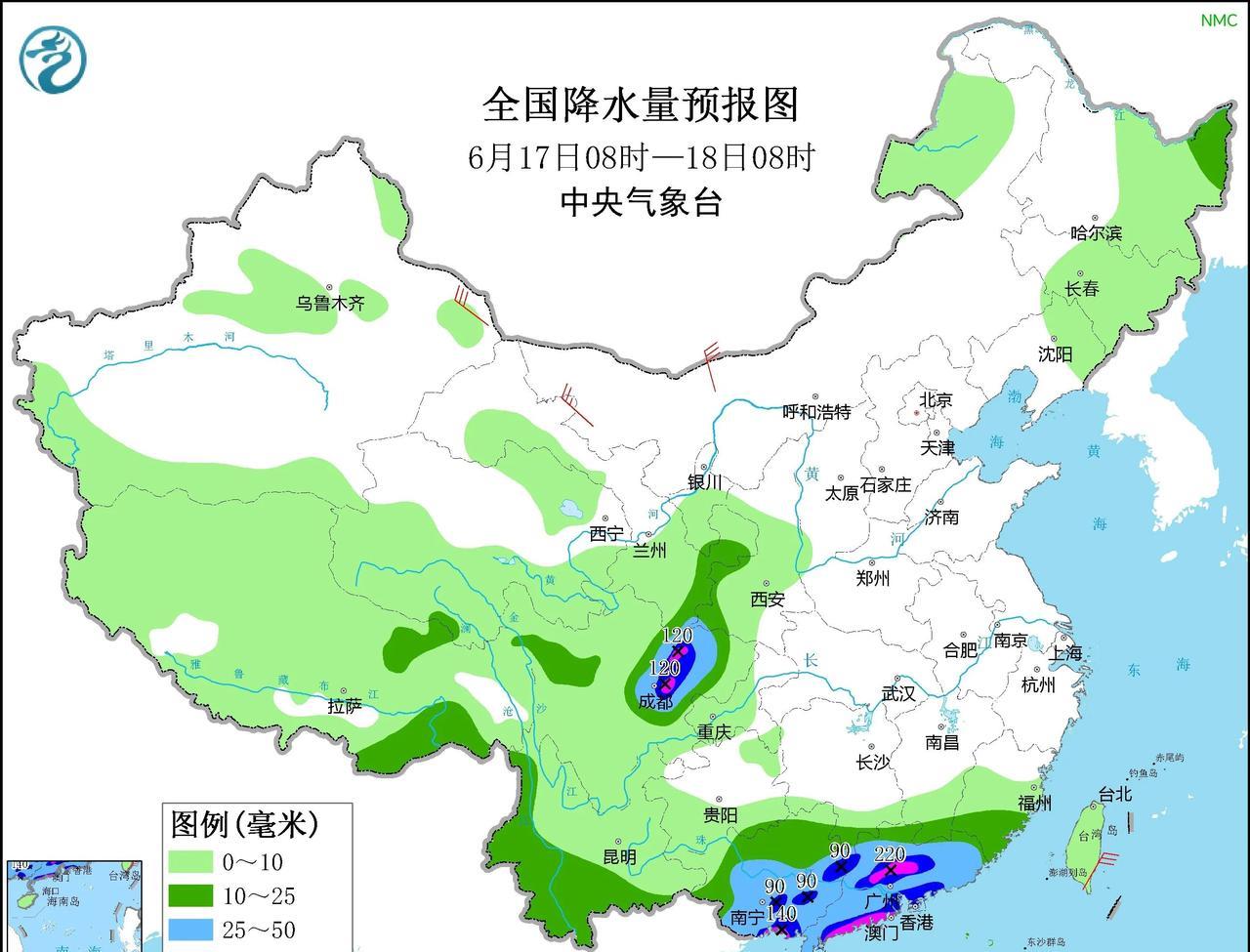 17日夜间起，西南地区东部降水增强，强降水落区逐渐向东扩展，预计18日至21日，