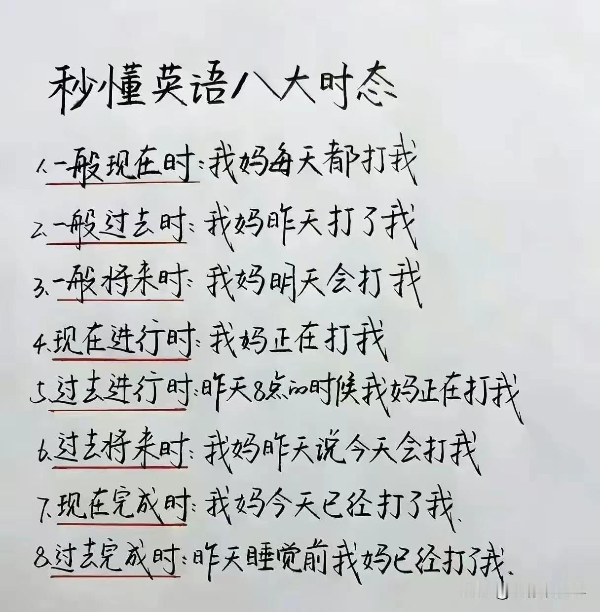学习吗，就那么回事，根本不难的。英语中的时态老是分不清楚？别急，看这份总结提