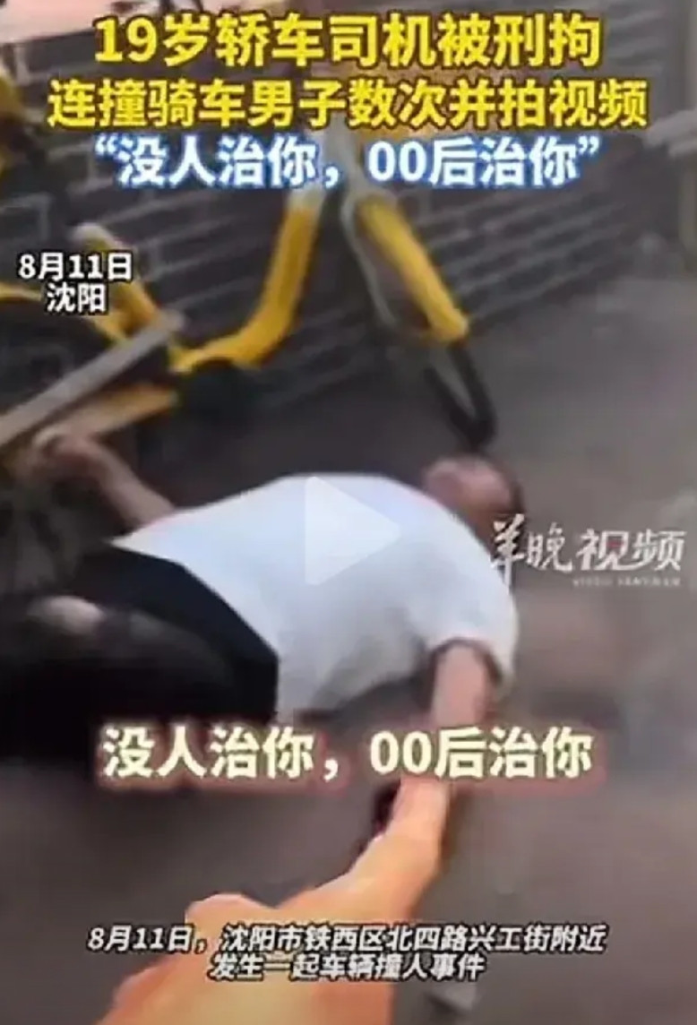 这位沈阳十九岁的小伙子，面对被撞的奄奄一息，或者明显已经不行了的路人，充满愤恨的