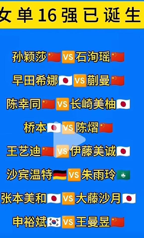 八强争夺战冠军2000分，加油！咱老百姓就爱说句实在话：国乒女将们可真是硬仗