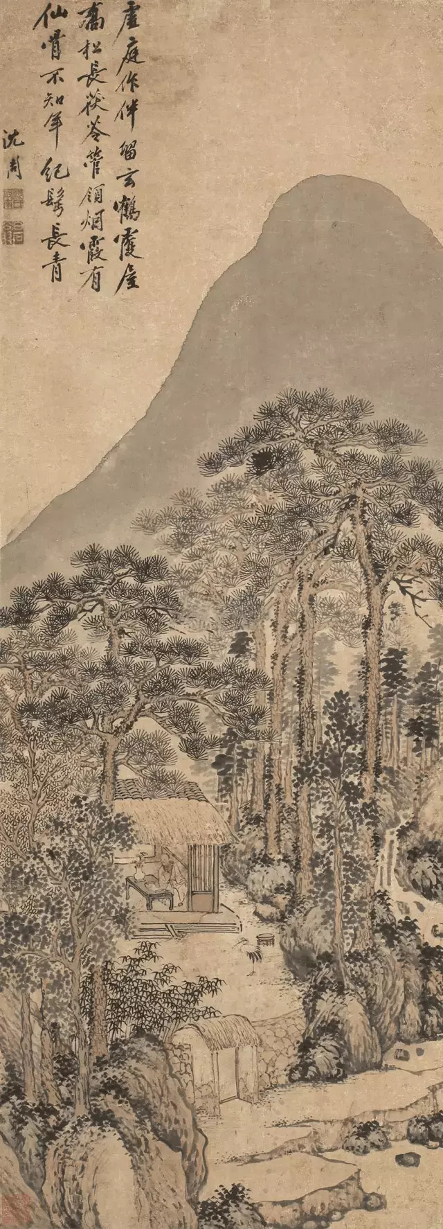 沈周（1427-1509），吴门四家之首，明代杰出书画家，江苏苏州人。不应科举，