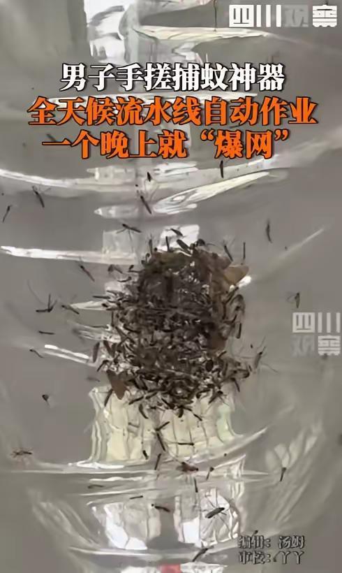 “人怎么能这么聪明！”福建，一男子被村里的蚊子叮的不胜其烦，于是灵机一动，靠着风