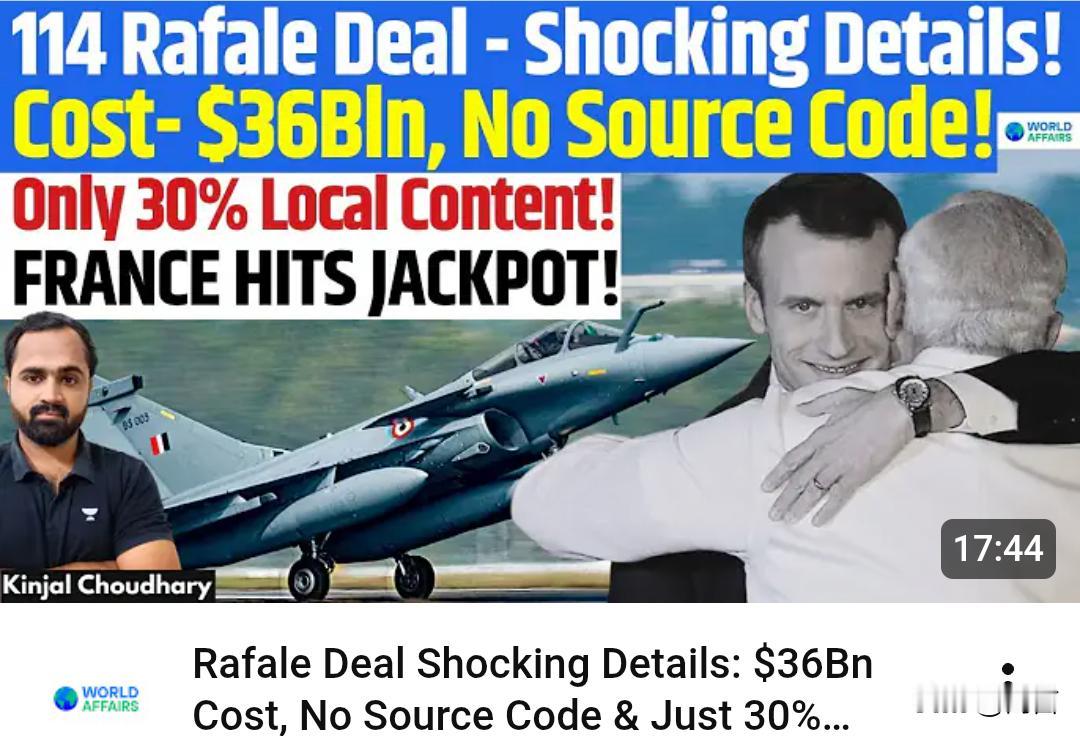 关键细节曝光!印网友:还不如购买俄罗斯的苏57战机。据一位印博主1月13日透