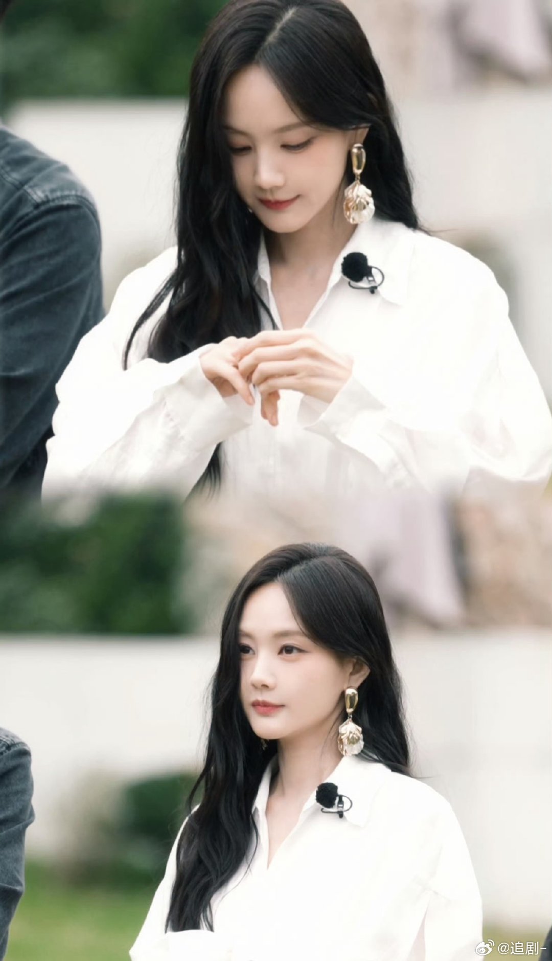 李一桐顶光美成这样路透都这么绝，正片还得了！李一桐完美诠释越央央，白裙顶光造型