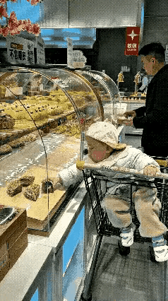短短十几秒看清家教！幼童坐购物车偷吃糕点，没有训斥，爸爸的处理让人眼前一亮，这才