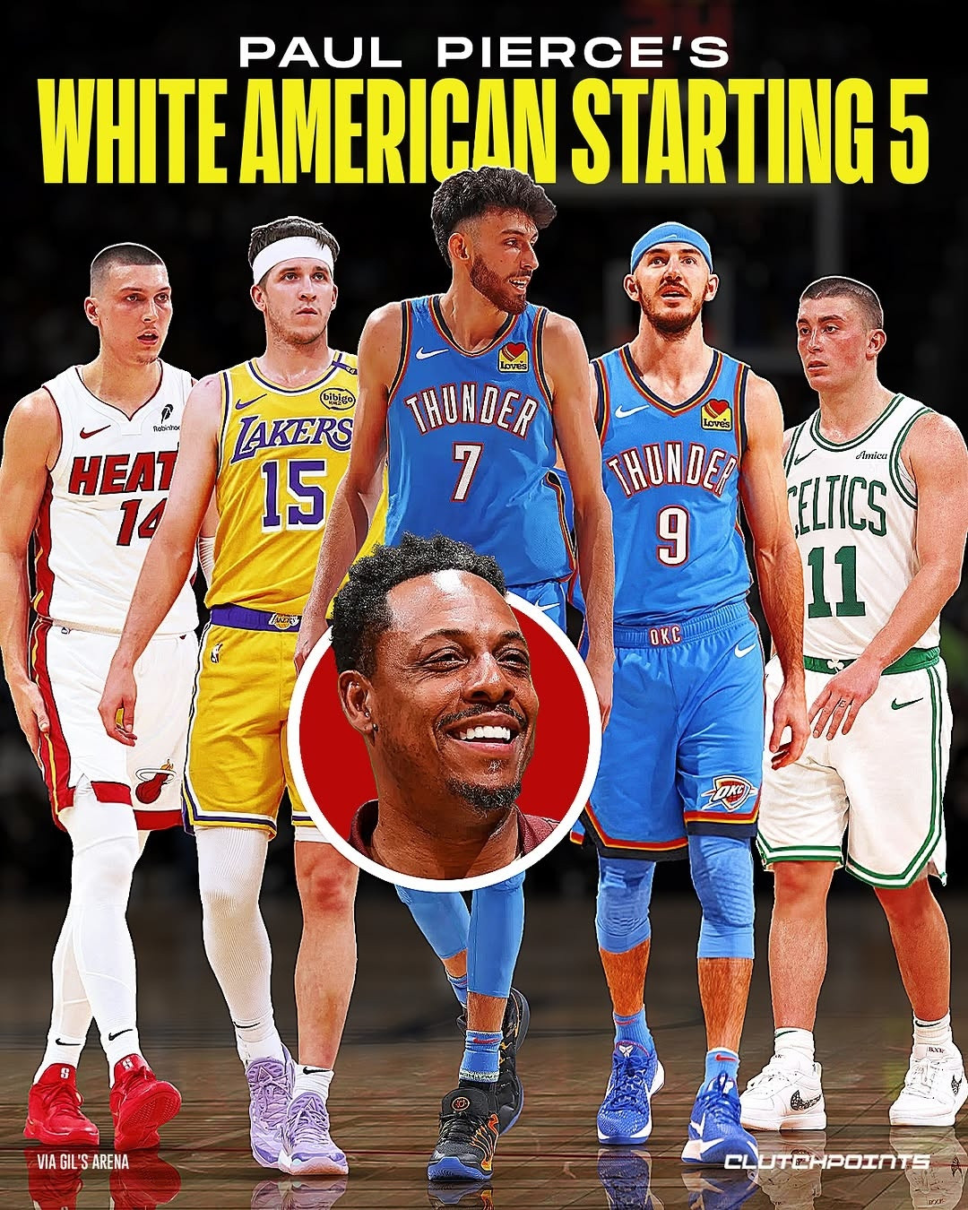 皮尔斯评选的现役NBA白人最强五人组，好像，确实强度一般般[吃瓜]我的观赛搭子N