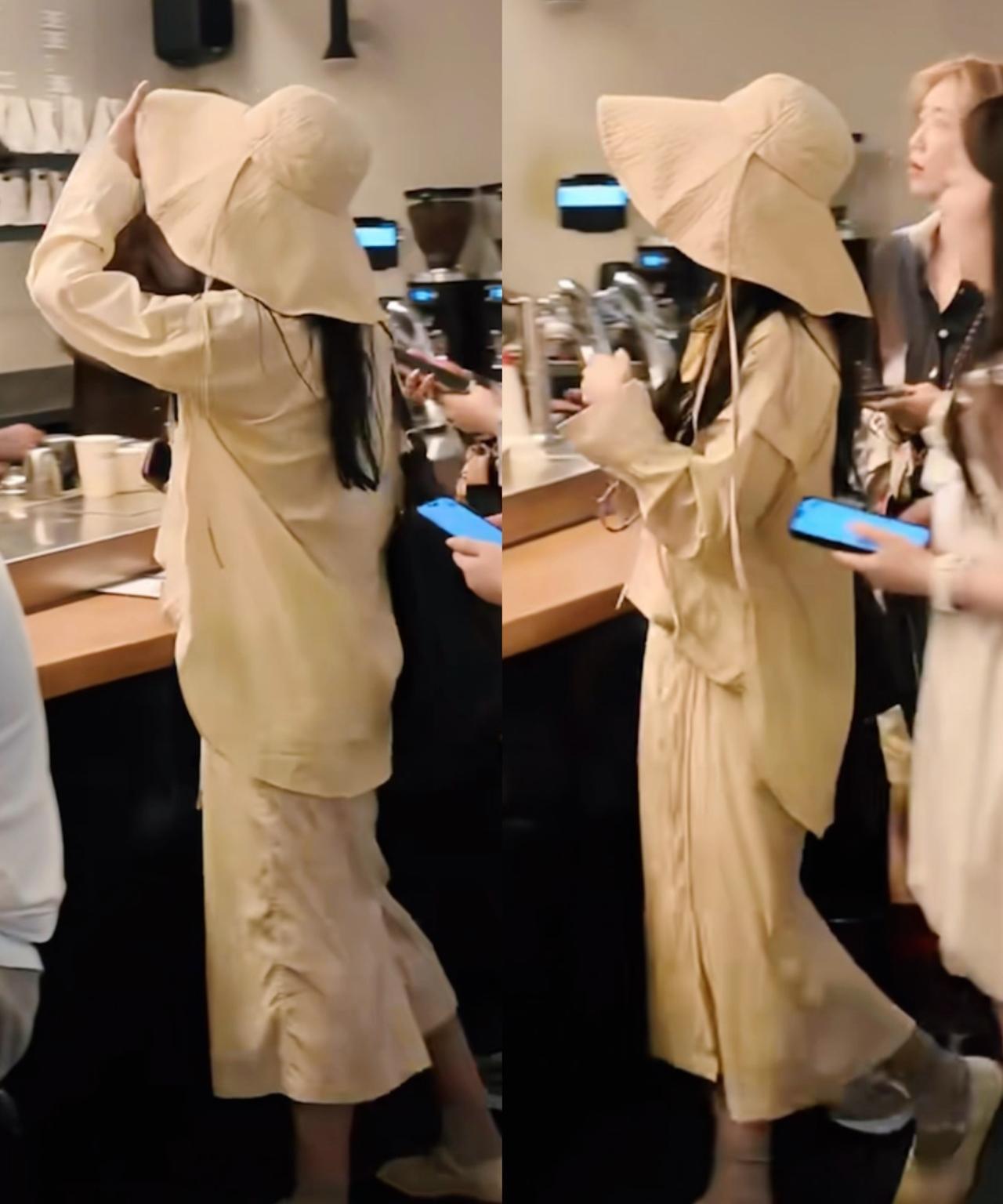 刘诗诗在西班牙旅行，被网友偶遇了，大家看到现实生活中的刘诗诗真如仙女一般，白色衬