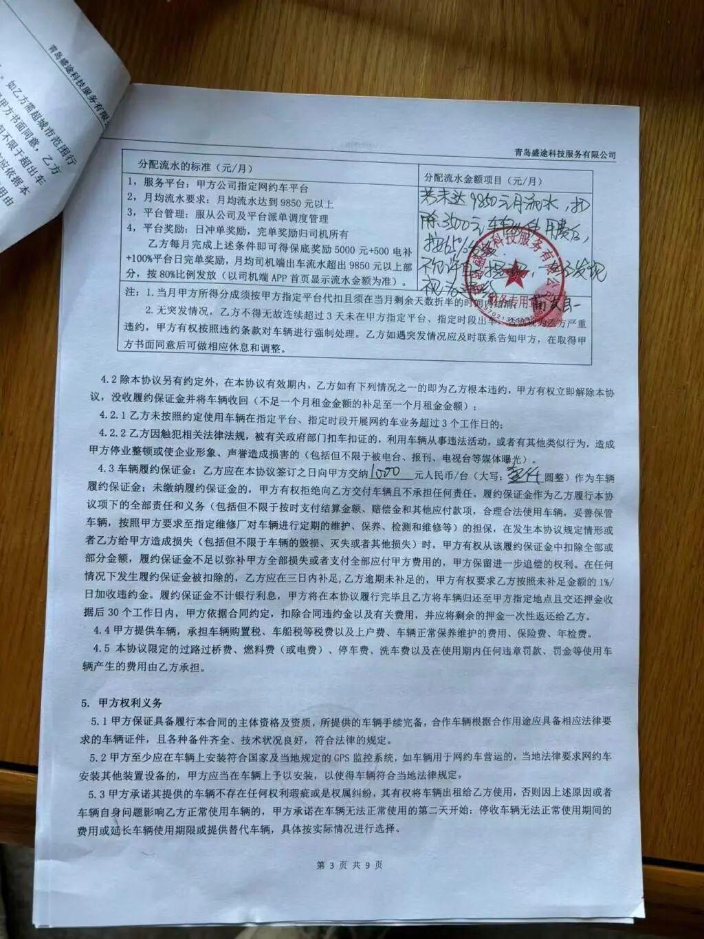 青岛市民蔺先生吐槽网约车租车行业套路，自己按招聘信息入职跑车，忙活19天非但