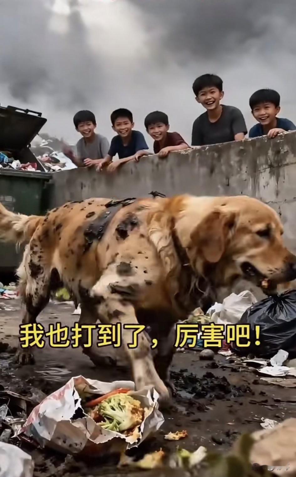 泪目了！一只可怜的流浪狗妈妈一直过着居无定所，风餐露宿的生活，有一天它在一个垃圾