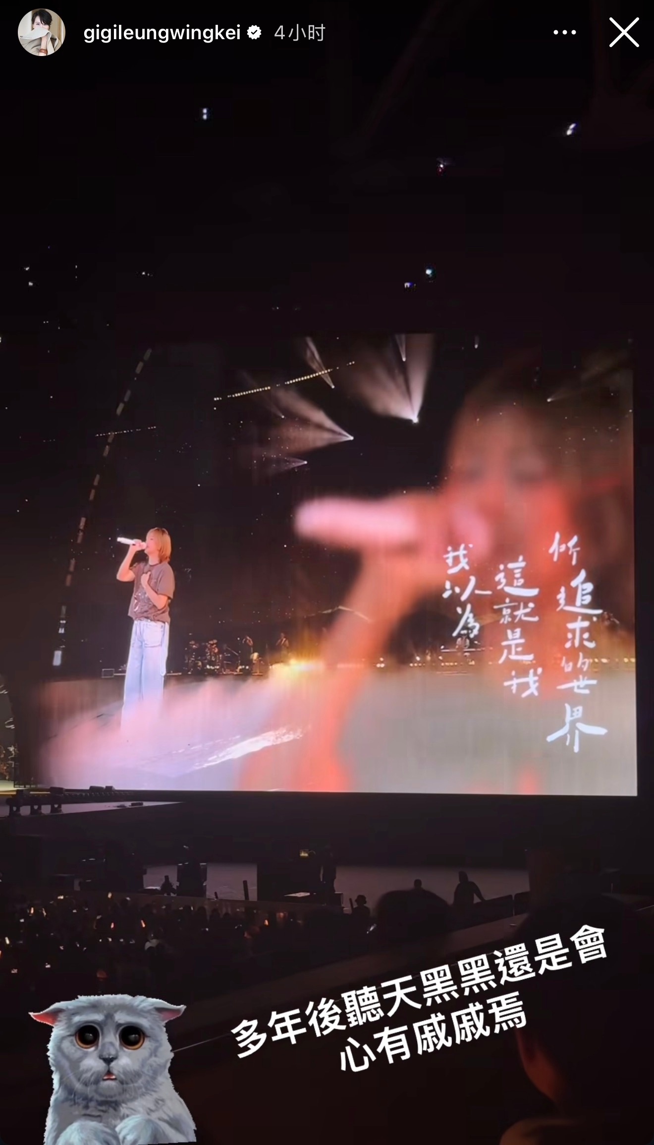 孙燕姿香港演唱会第一天众星云集，陈奕迅、杨千嬅、梁咏琪、容祖儿等等到场支持，周星