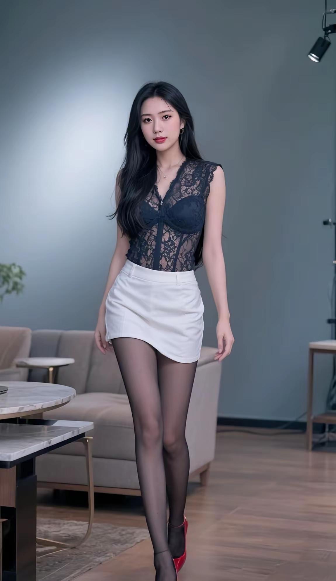 优雅黑丝搭配，尽显女性魅力！美女丝袜高跟鞋