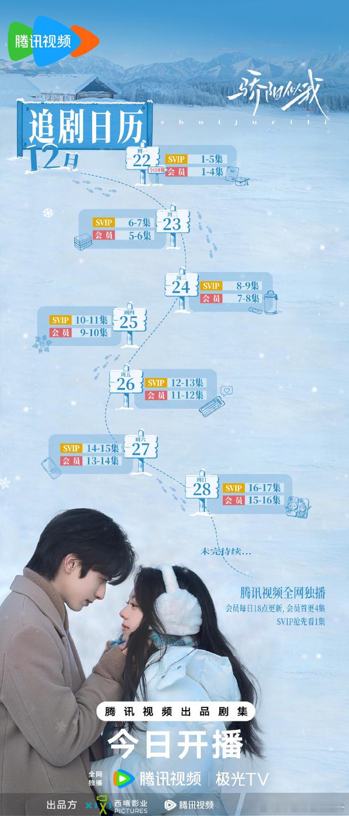 《骄阳似我》首更5集，日更2集。明显能感受到首播宣发的发力，“顾漫现偶”的号召力