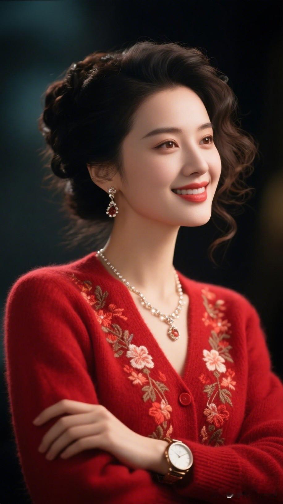 复古优雅，红衣美人，韵味十足！🌹💃。看看气质女神的穿着搭配吧