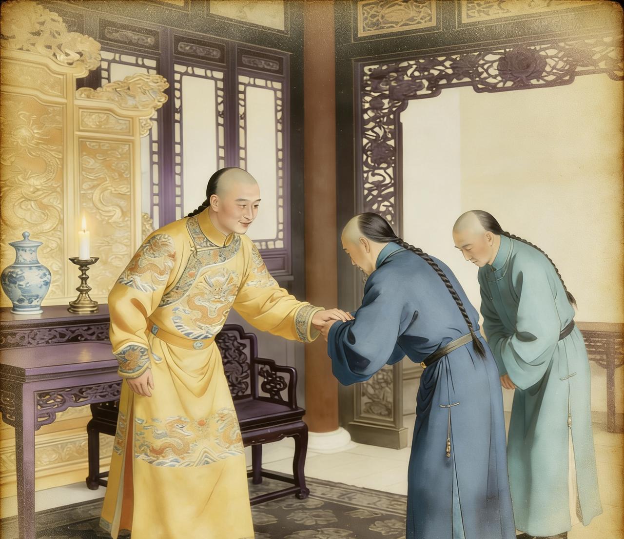 雍正十三年八月二十三，圆明园丧钟鸣，乾隆新立，首旨便是释放被囚十四载的十叔胤䄉、