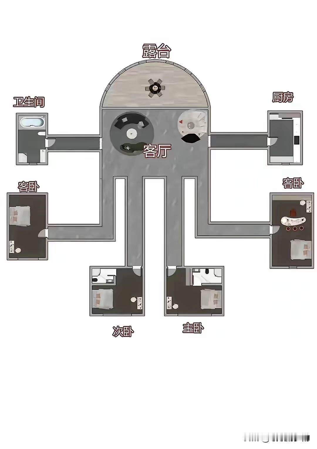 动静分离互不干扰最佳户型