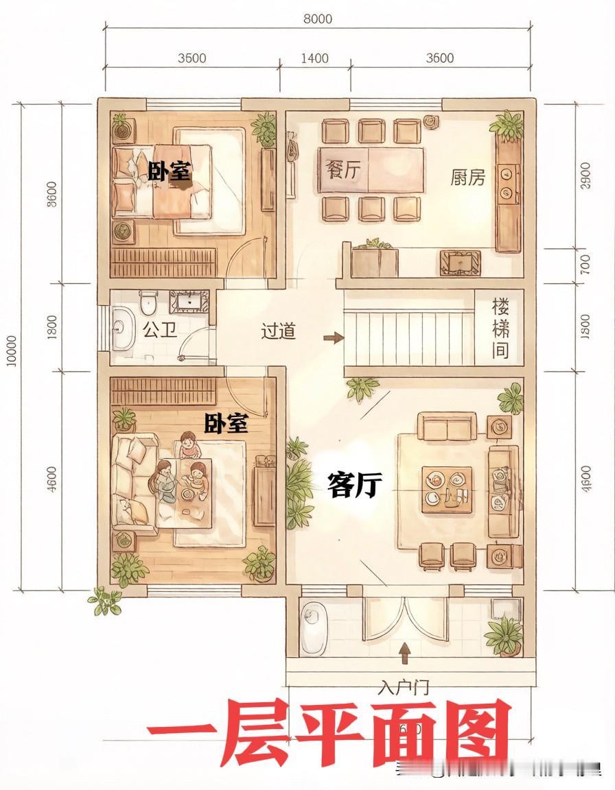 8.5×10米自建房神户型！农村人一眼就懂的舒服设计😡😡😡
