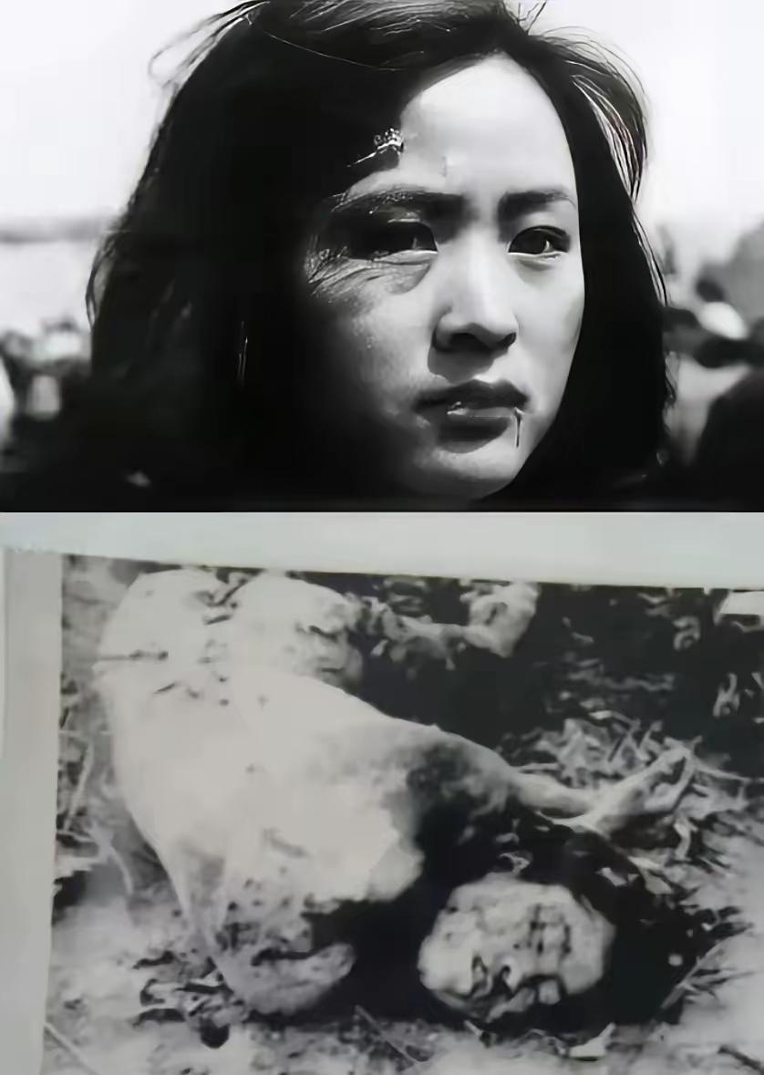 1943年，刘耀梅，被日军杀害后留下的镜头，这一张照片是由八路军战地记者叶曼之拍