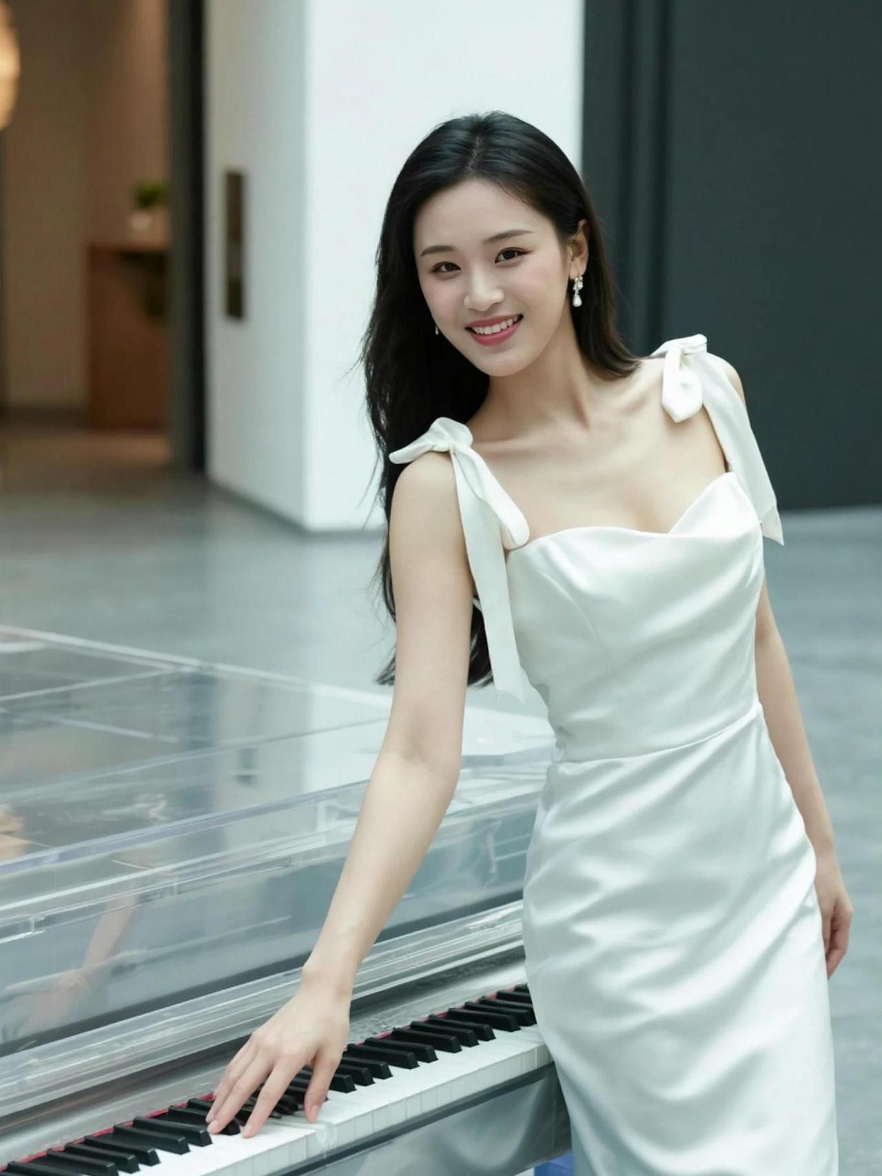 这身白裙仿佛自带打光板，走到哪儿都是焦点。别人是拍照靠滤镜，我是靠气质撑场子。A