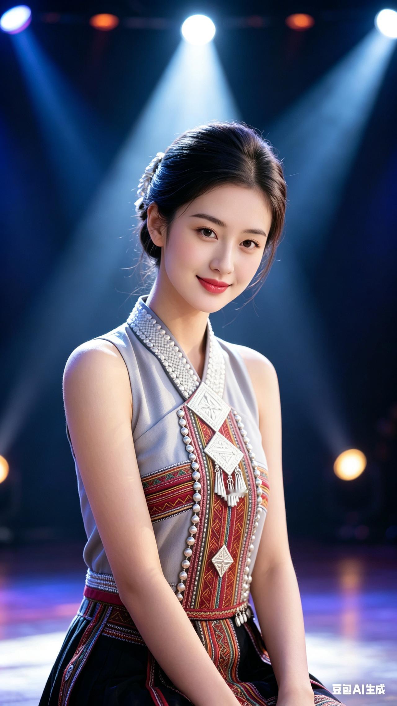 惊艳的舞台造型，民族风与现代感的完美结合！🌟✨