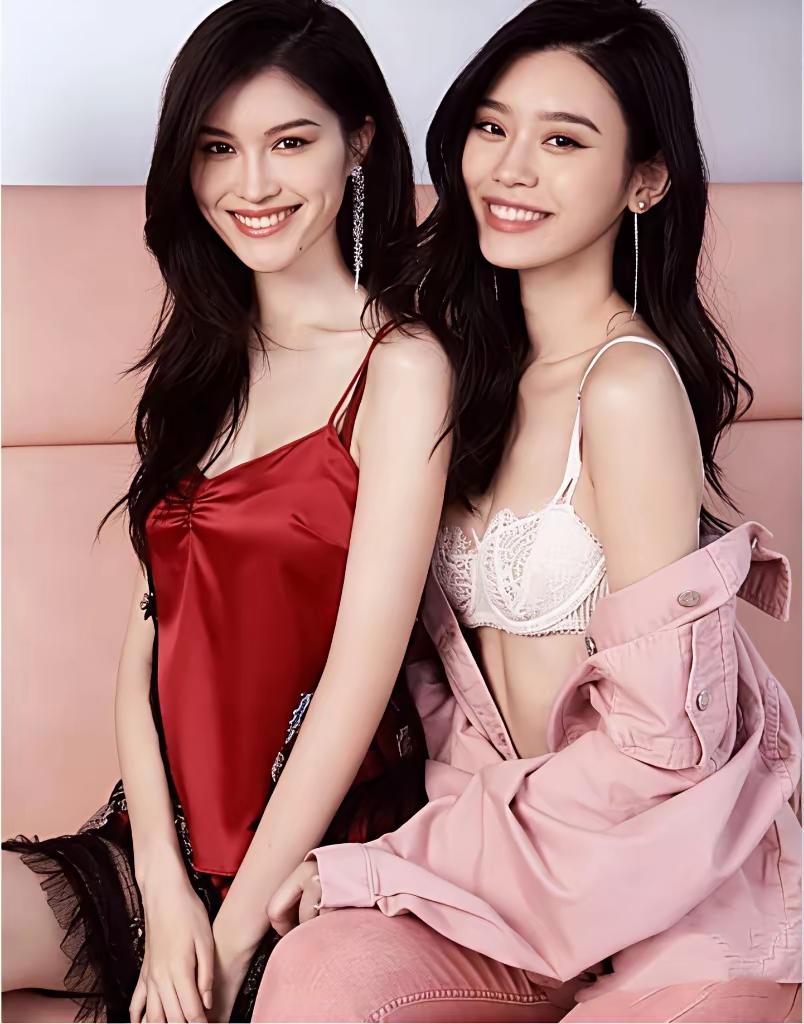 何穗与奚梦瑶合影，无美颜无滤镜堪称超模界的顶级天花板两人的自身气场和身材就足