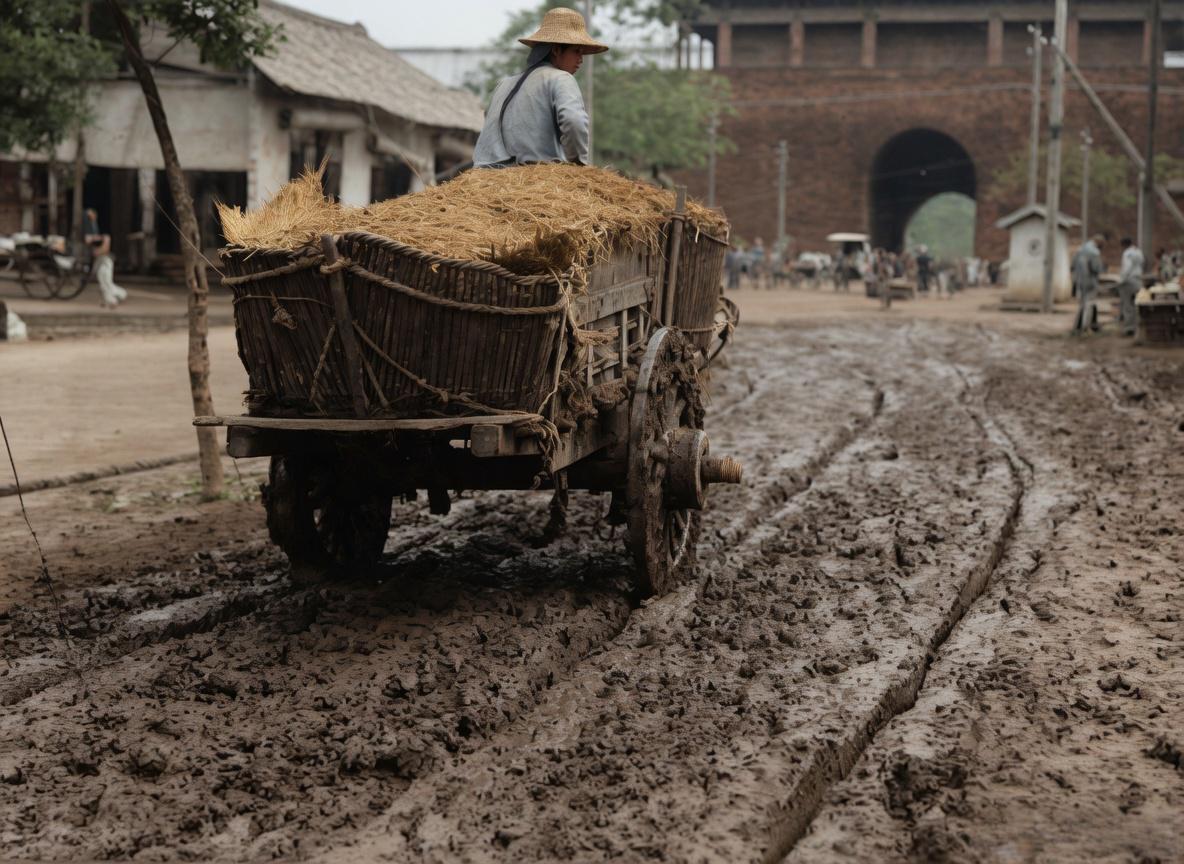 清末，巍峨的城门城楼，作为城市门户，这条门前大道本该是全城最规整体面的官道，可百