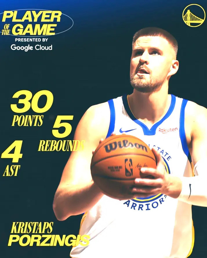 终结5连败！勇士终迎赛季首胜，波尔津吉斯狂砍30+5+4封神，谁是今日最大赢球功