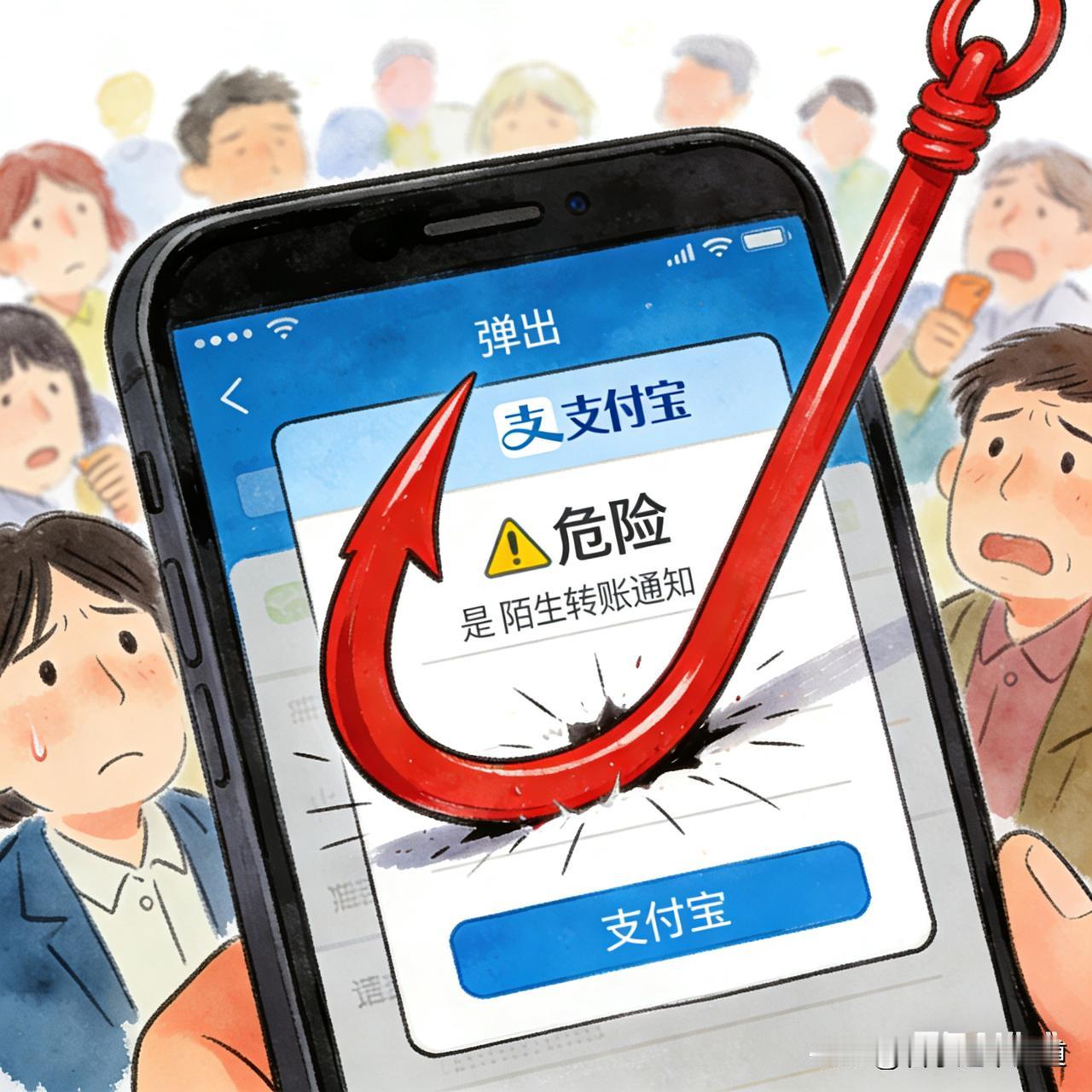 老哥，你支付宝收到过陌生人的转账没？我表弟前两天就碰上了，突然多了3000块，把