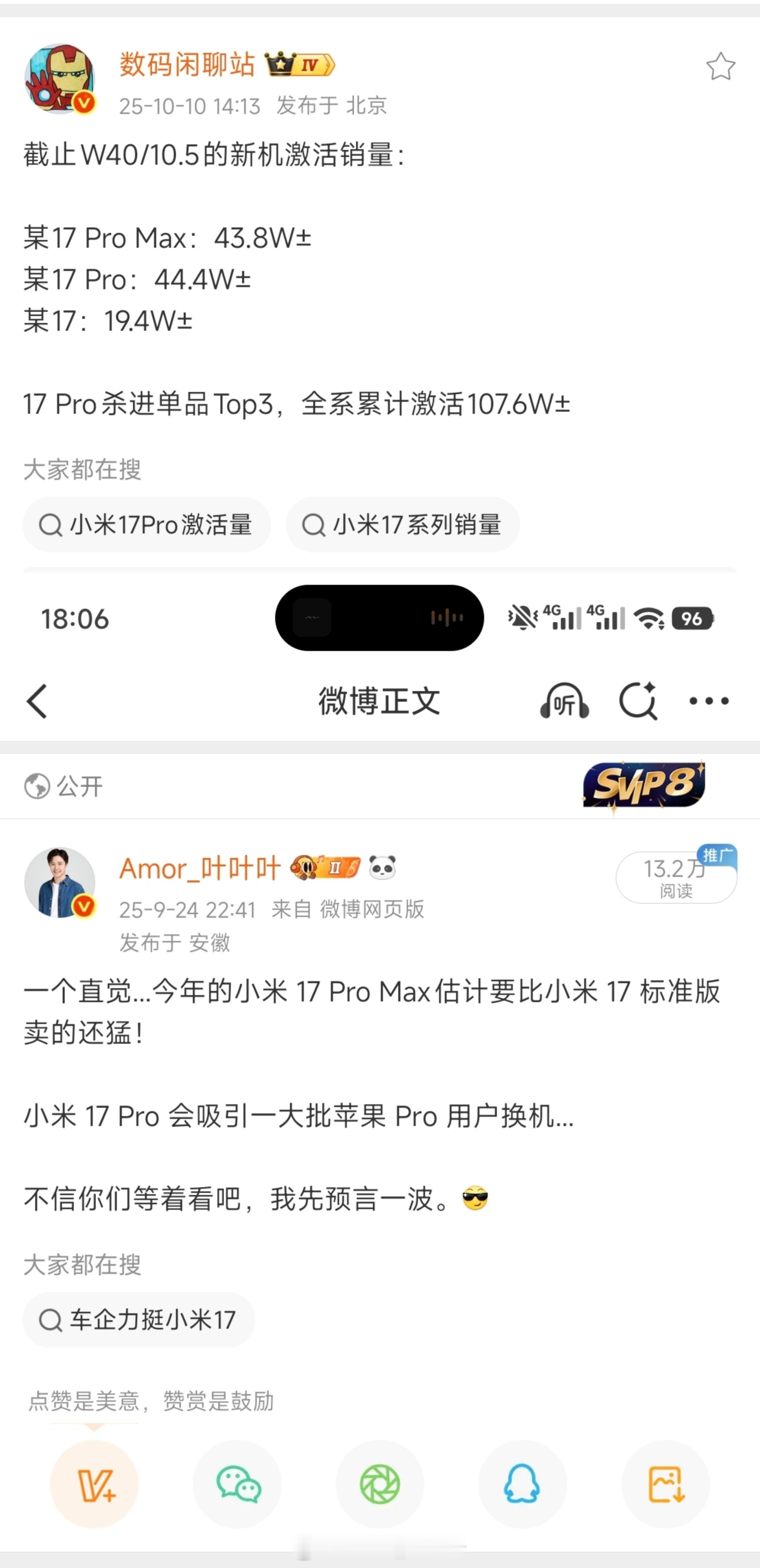 小米17ProMax的销量预言家只有一位……那就是……[墨镜]​​​