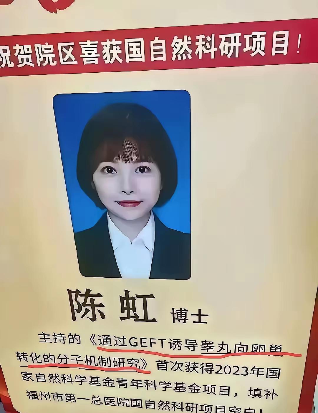 我敢说：陈虹博士主导的国家自然科学基金项目，是我见过最牛项目！没有之一！简直比泰